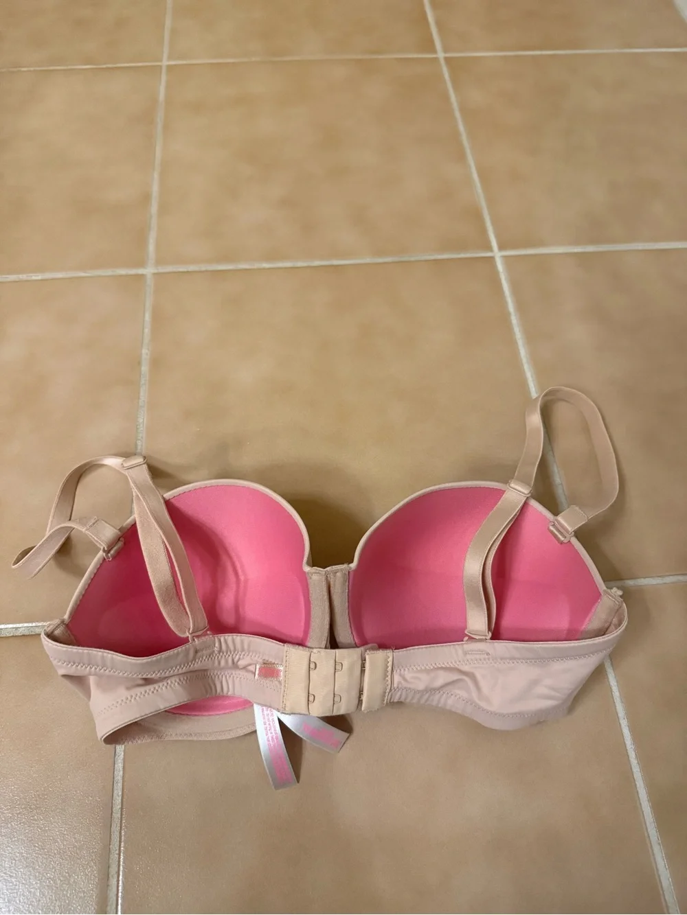 PINK Victoria's Secret Blush Nude strapped / strapless Bra